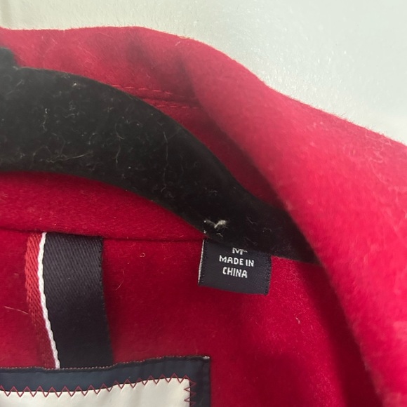 Tommy Hilfiger Red Wool Blend Peacoat Jacket – Women’s Size M - Picture 4 of 5